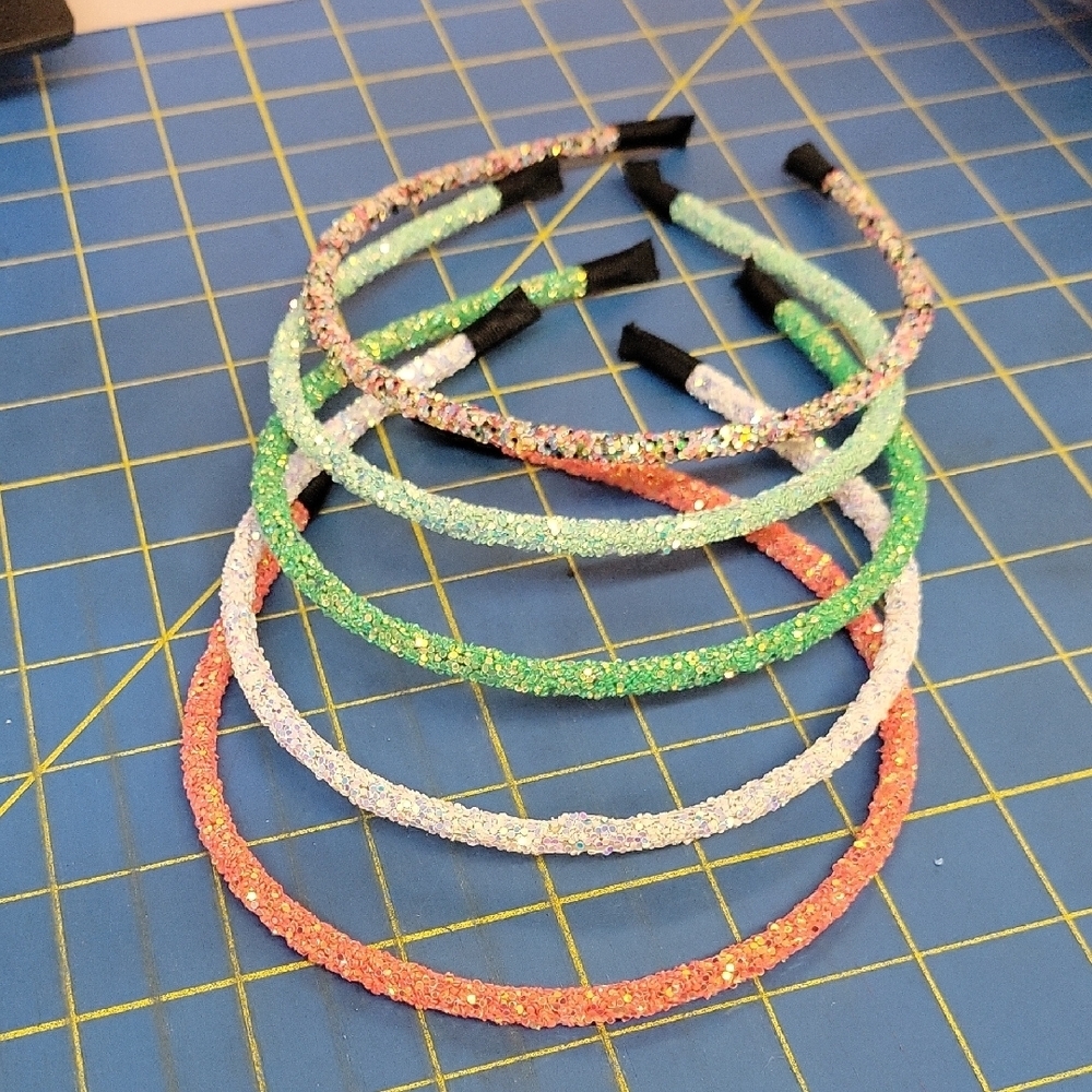 Glittery Thin Headband Set of 5 - Multicolor #5